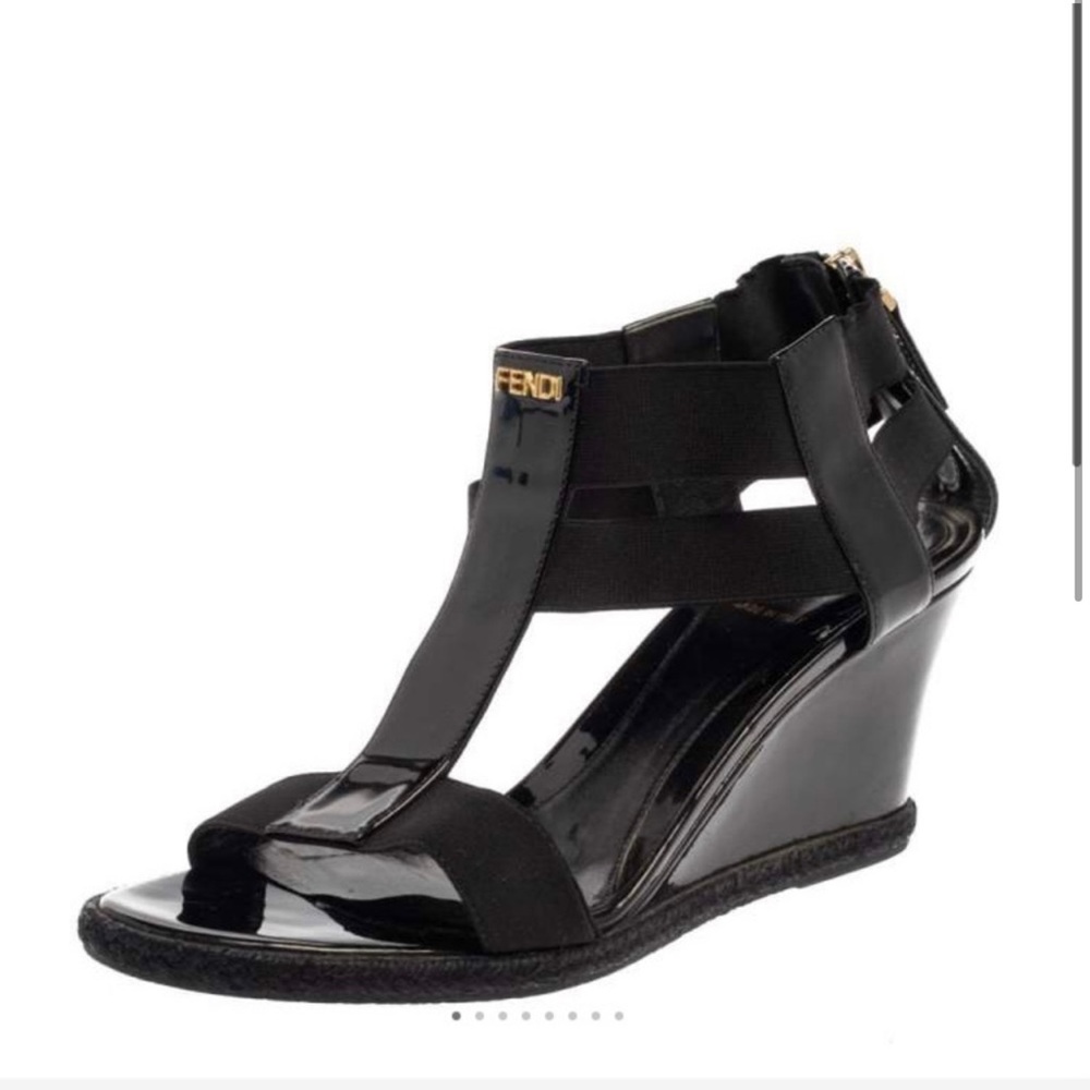 FENDI Carioca Wedge Sandals